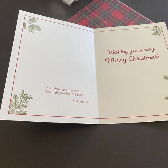 St Labre Indian School Red Truck with Puppy Christmas Greeting Card w/ Envelope - Picture 2 of 8